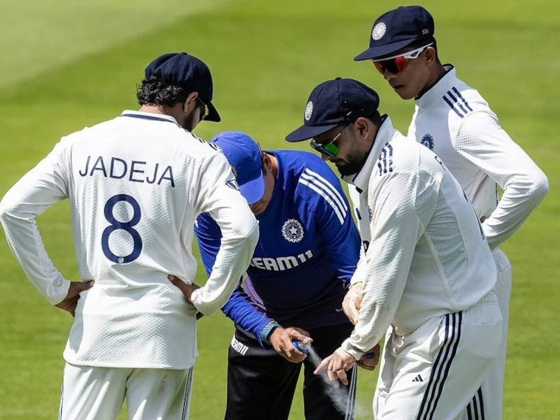 Rishab Pant in the field during injury